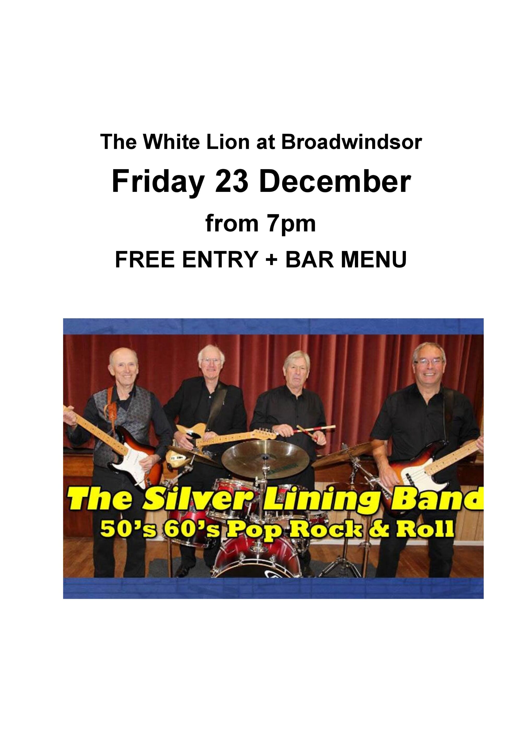Silverlien Band The Silver Lining Band are back! – The White Lion at Broadwindsor
